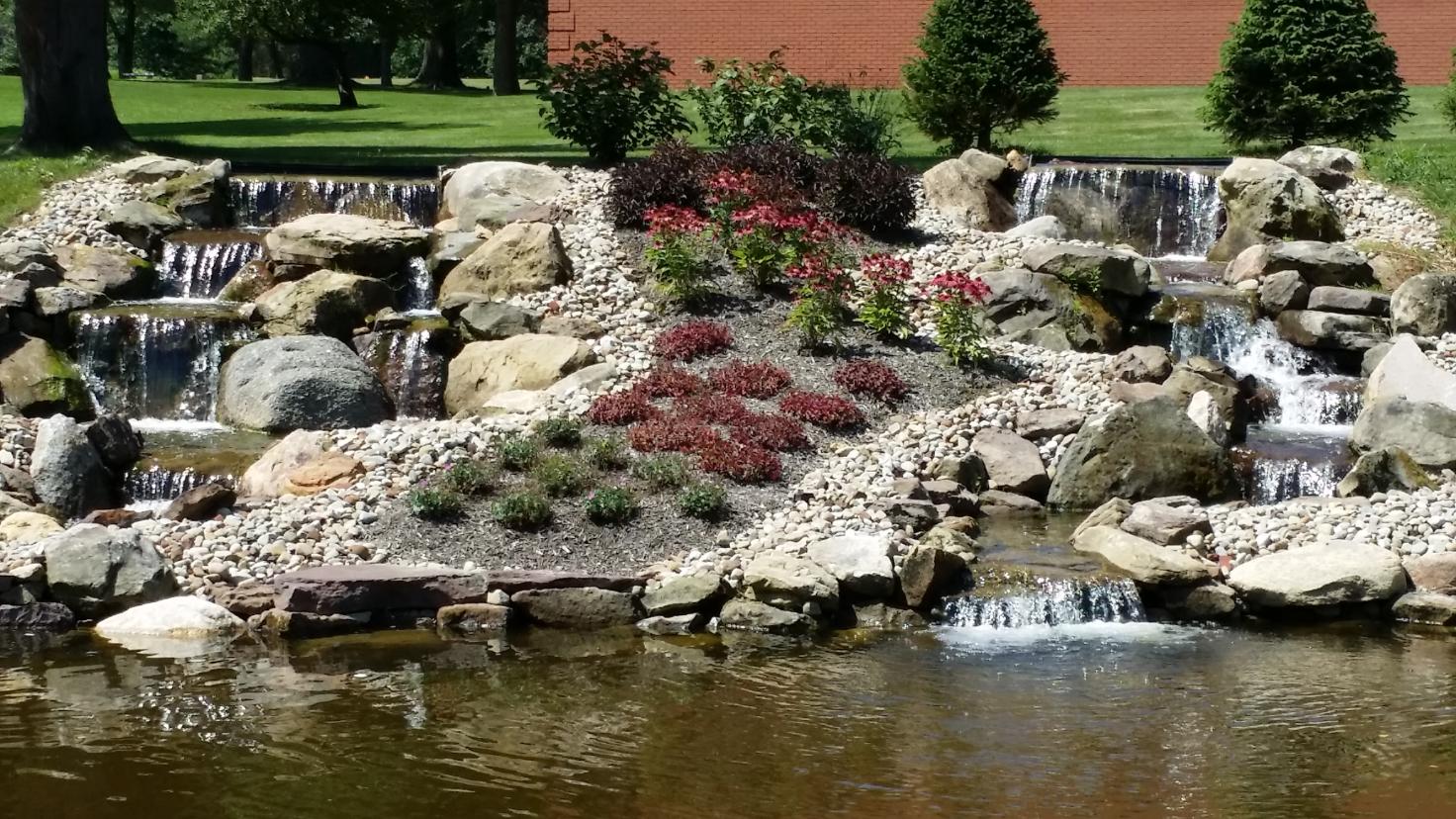 Commercial landscaping pond